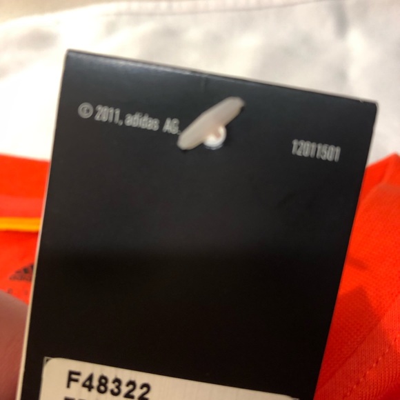 Adidas 3 stripe T-shirt Men’s Large climalite cotton 2013 release NWT Orange - Picture 7 of 12